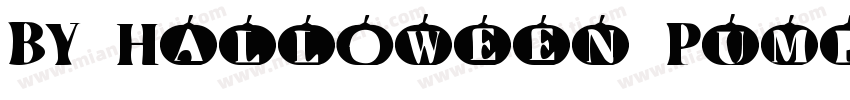 BY Halloween Pumpkin字体转换